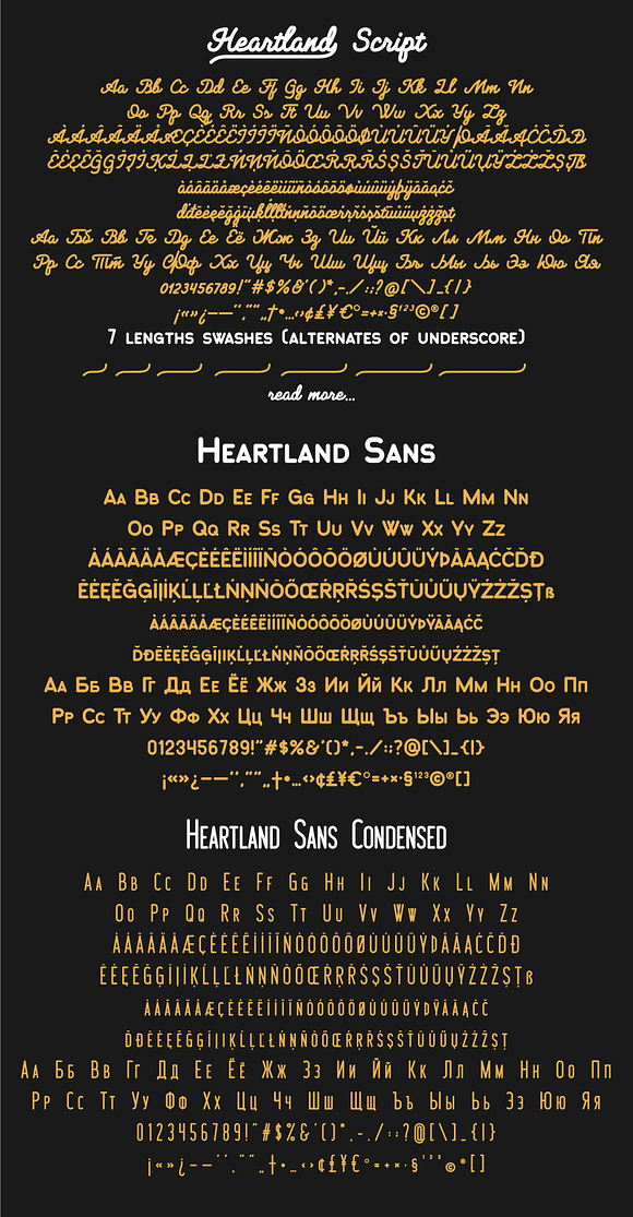 Heartland font trio in Script Fonts - product preview 6
