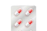 Medicine capsules, pills in blister
