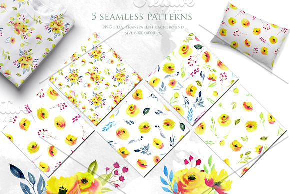 Texas. Yellow roses clip art. in Illustrations - product preview 2