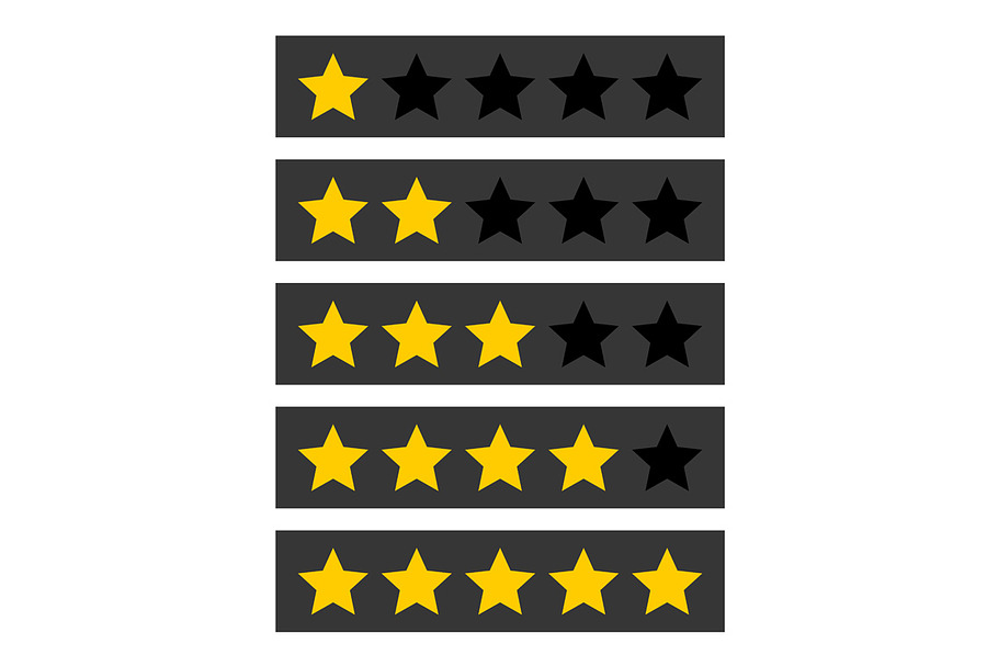 Rating Stars Symbols Set in Web Elements - product preview 8
