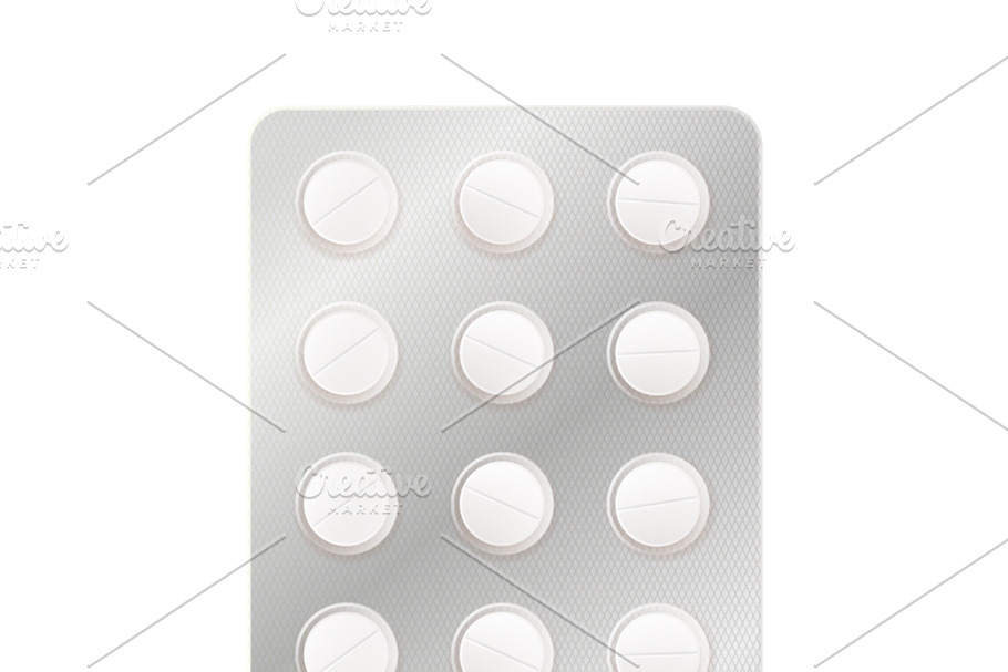 White round medicine pills in Objects - product preview 8