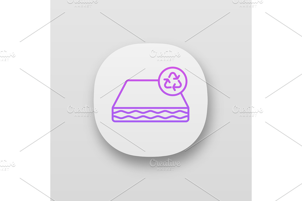 Ecological mattress recycling icon in Icons - product preview 8