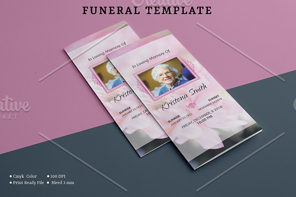 Funeral Program Template - V852