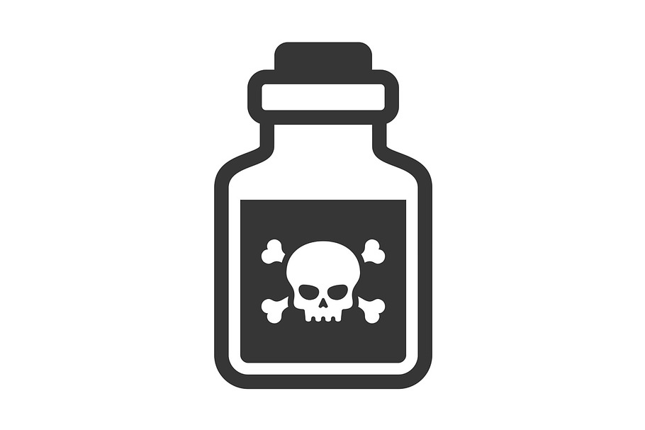 Glass Poison Bottle Icon in Icons - product preview 8