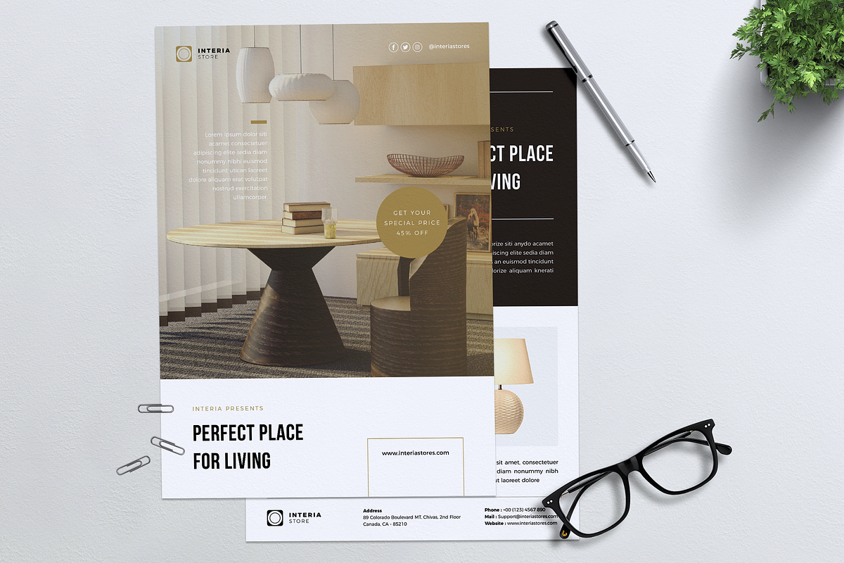 INTERIA Interior Store Flyer in Flyer Templates - product preview 8