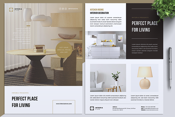 INTERIA Interior Store Flyer in Flyer Templates - product preview 1