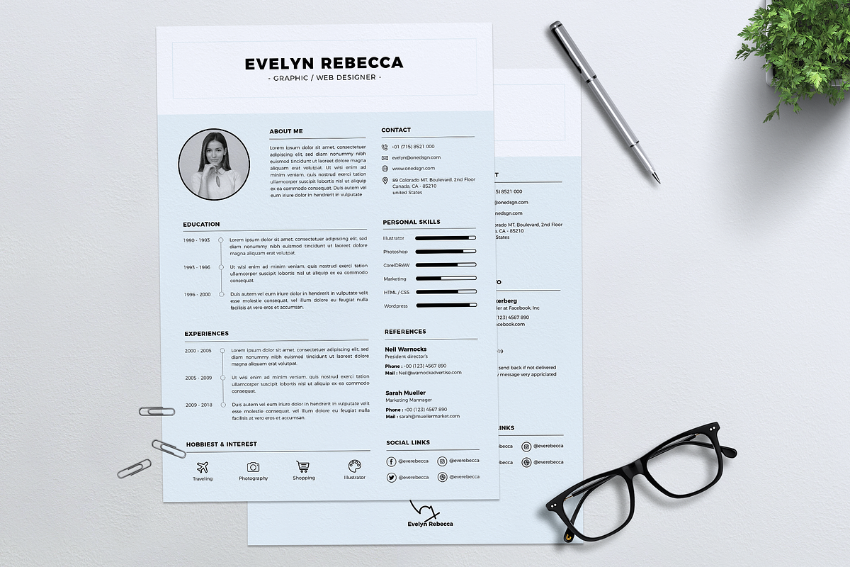 Minimalist CV Resume Vol. 04 in Resume Templates - product preview 8