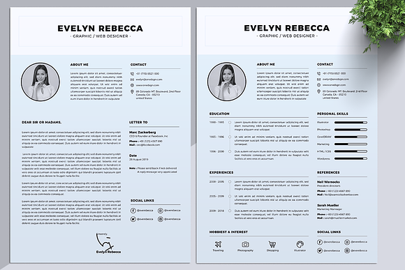 Minimalist CV Resume Vol. 04 in Resume Templates - product preview 2