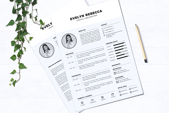 Minimalist CV Resume Vol. 04 in Resume Templates - product preview 3