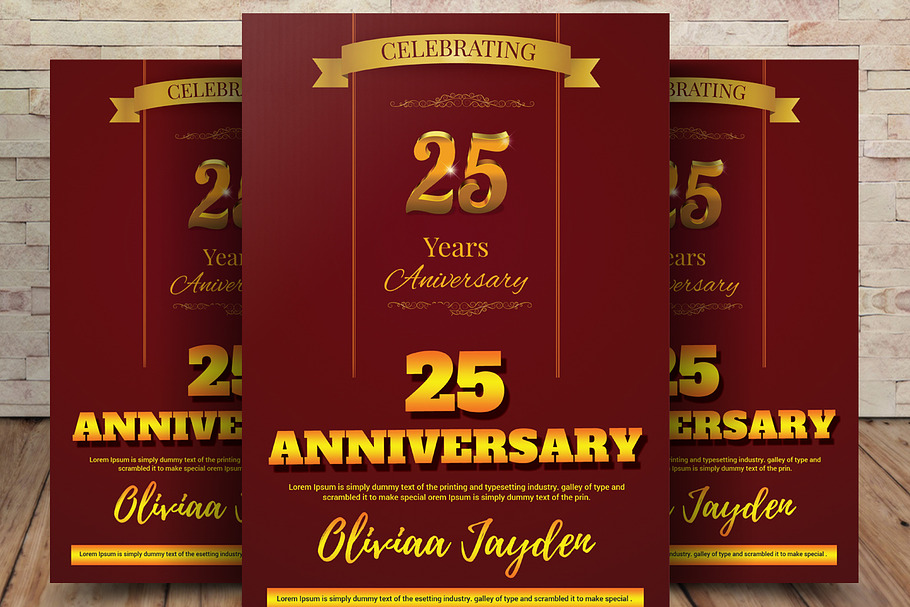 25th Anniversary Flyer in Flyer Templates - product preview 8