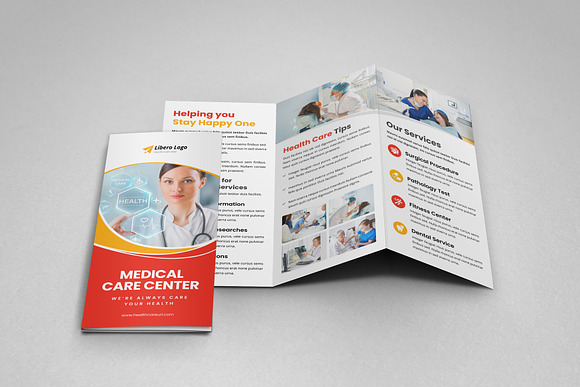Medical Healthcare Trifold Brochure in Brochure Templates - product preview 7