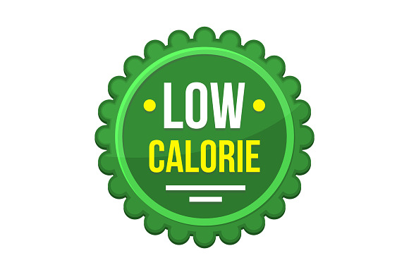 Low or Zero Calorie Product Label in Icons - product preview 1