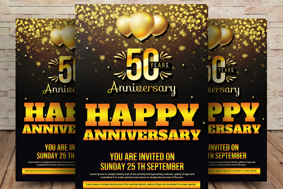 50th Anniversary Flyer in Flyer Templates - product preview 8