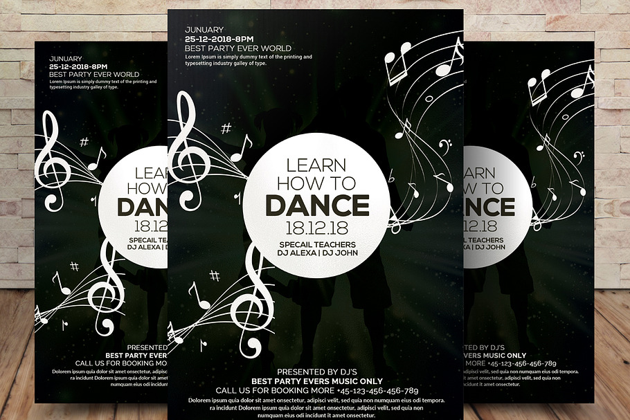 Dance School Flyer in Flyer Templates - product preview 8