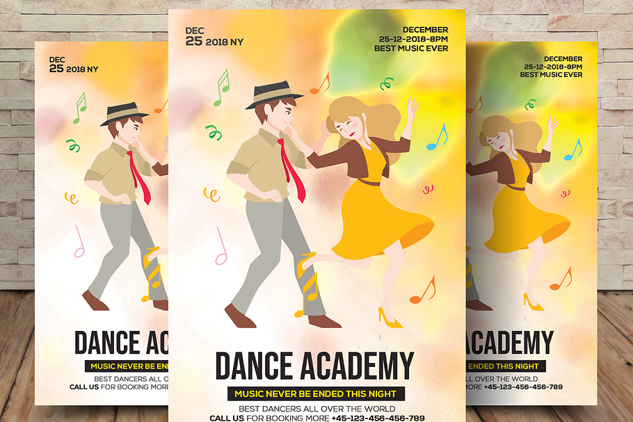 Dance Academy Flyer & Poster in Flyer Templates - product preview 8
