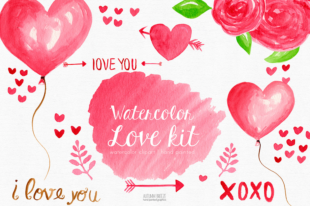 Valentines day clipart in Illustrations - product preview 8