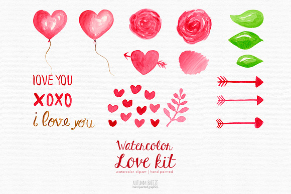 Valentines day clipart in Illustrations - product preview 3