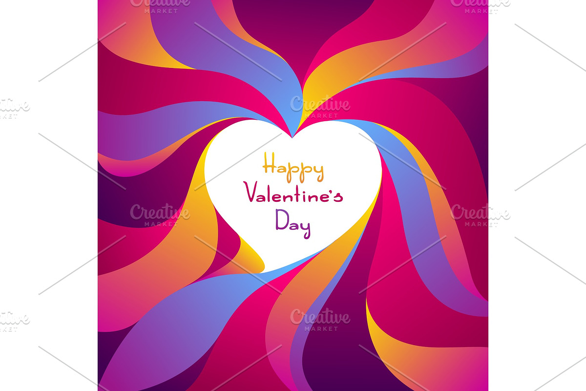 Happy Valentine Day greeting card. in Illustrations - product preview 8
