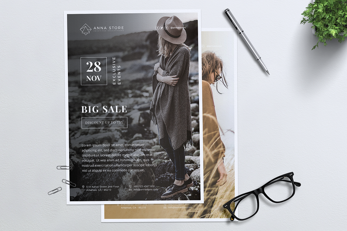 ANNA Fashion Sale Flyer in Flyer Templates - product preview 8