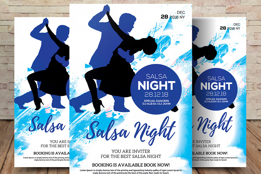 Salsa Night Party Flyer in Flyer Templates - product preview 8