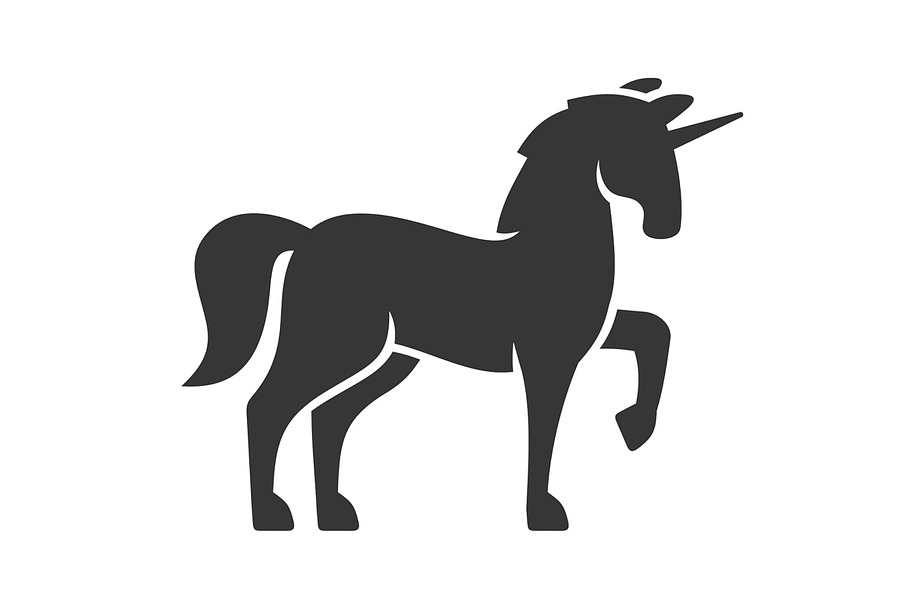 Unicorn Silhouette Icon