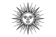 Antique Sun Face Icon