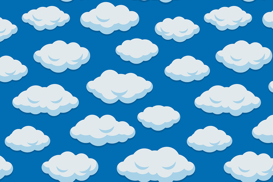Seamless Cloud Pattern in Patterns - product preview 8