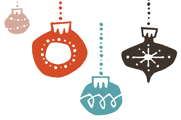 Christmas Vector Set Retro Style in Illustrations - product preview 3