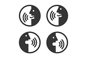 Voice Command Icons Set