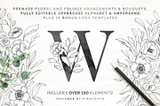 White Bloom Florals, Alphabet +Logos