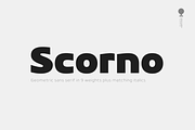 Scorno / Geometric Sans Serif Font F