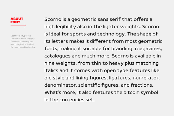 Scorno / Geometric Sans Serif Font F in Sans-Serif Fonts - product preview 2