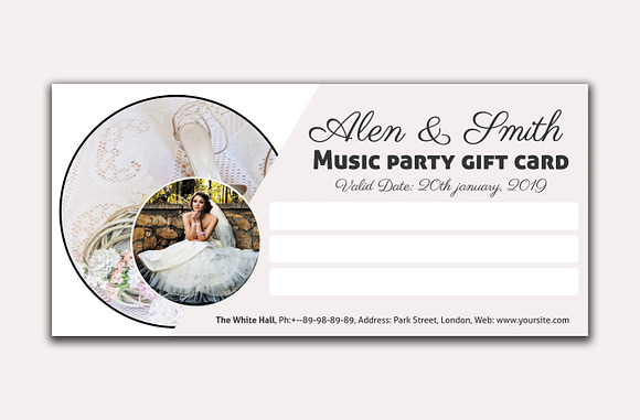 Wedding Gift Card Voucher in Wedding Templates - product preview 1