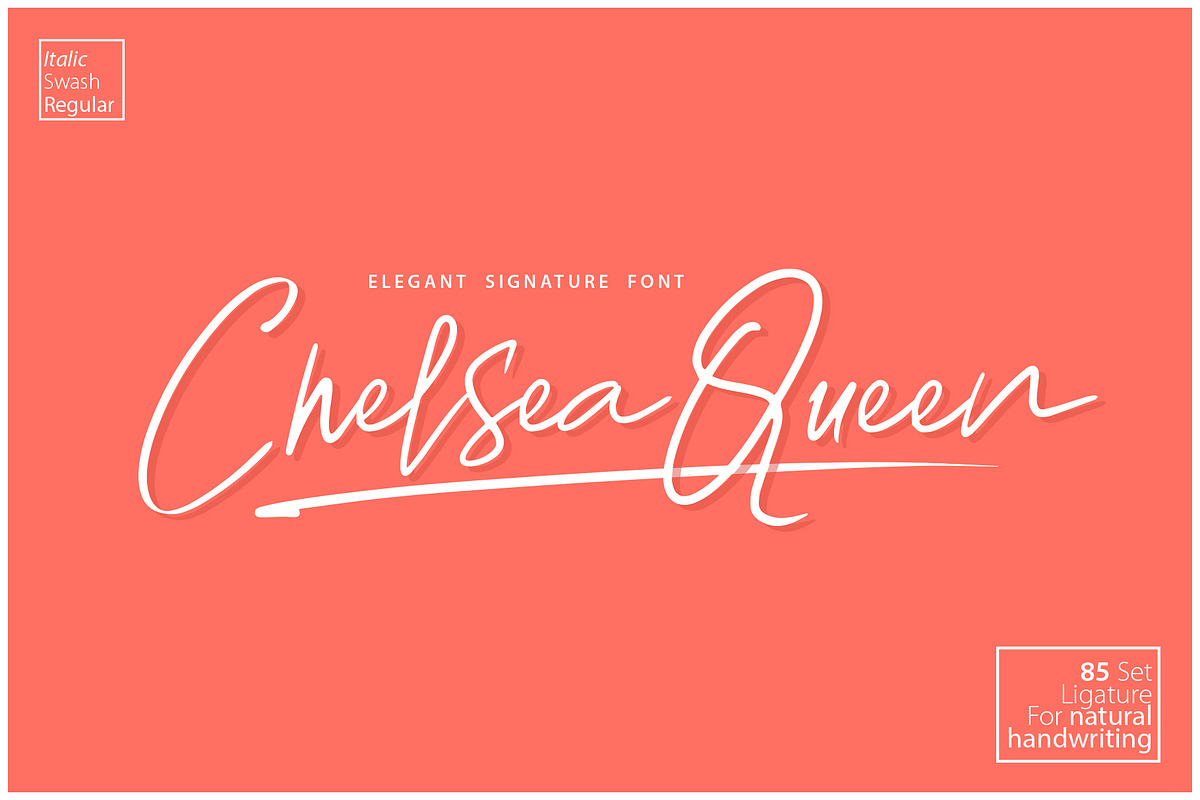 Chelsea Queen || Elegant Signature in Elegant Fonts - product preview 8