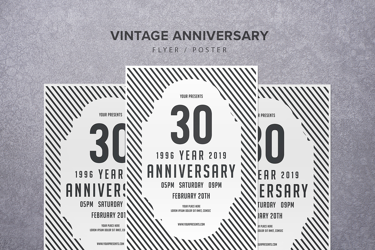 Vintage Anniversary in Flyer Templates - product preview 8