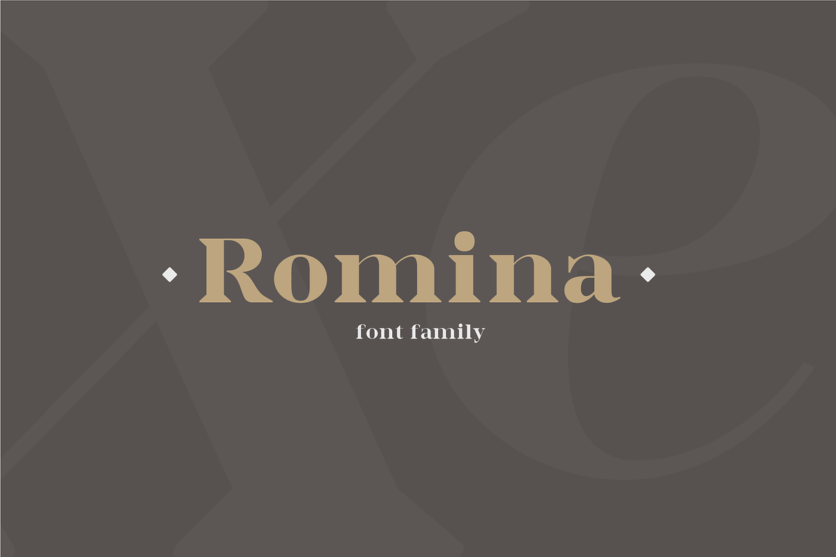 Romina / Neoclassical font family in Serif Fonts - product preview 8