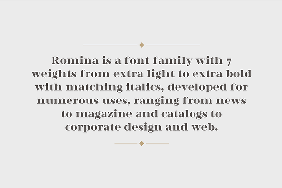 Romina / Neoclassical font family in Serif Fonts - product preview 1