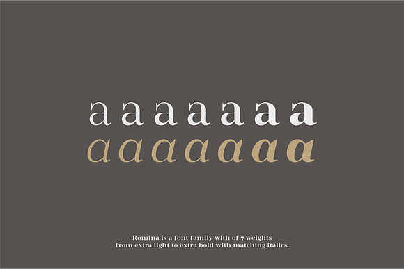 Romina / Neoclassical font family in Serif Fonts - product preview 2