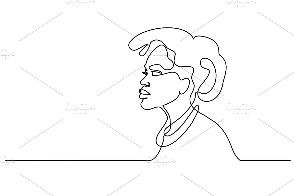 Abstract portrait of pretty woman in Illustrations - product preview 8