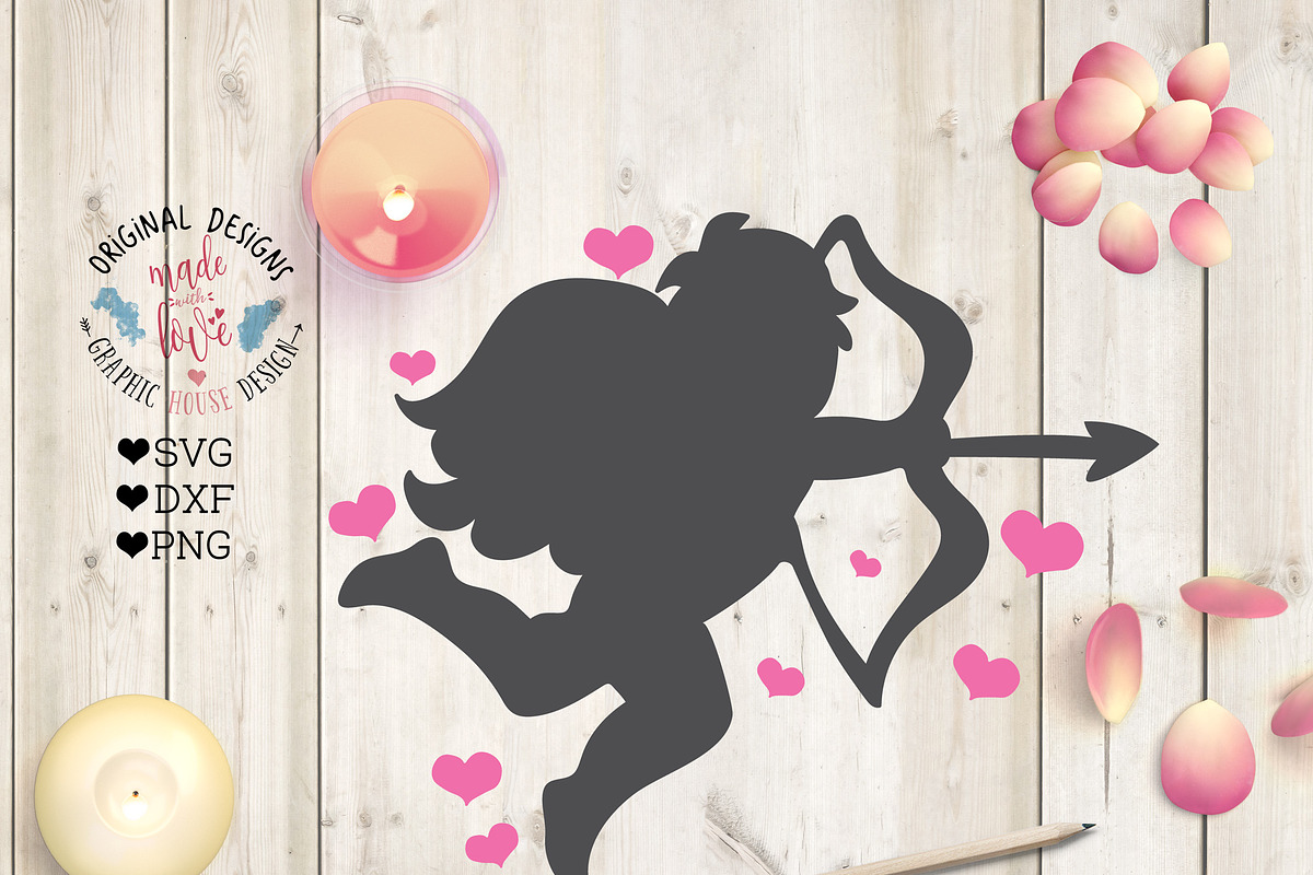 Cupid Cut File (SVG, DXF, PNG) in Illustrations - product preview 8