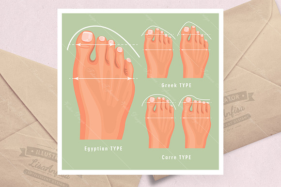 Foot type vector detailed concept in Illustrations - product preview 1