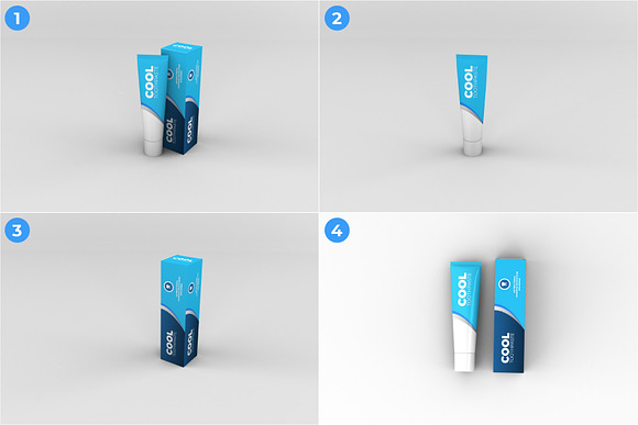 Toothpaste Mockups - 9 Poses in Product Mockups - product preview 1