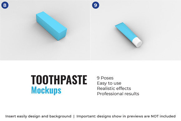 Toothpaste Mockups - 9 Poses in Product Mockups - product preview 5