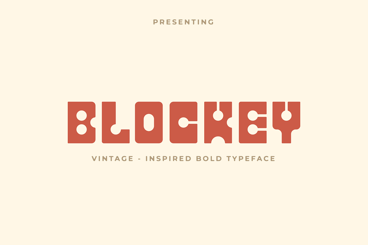 Blockey Retro Display Font in Comic Sans Fonts - product preview 8