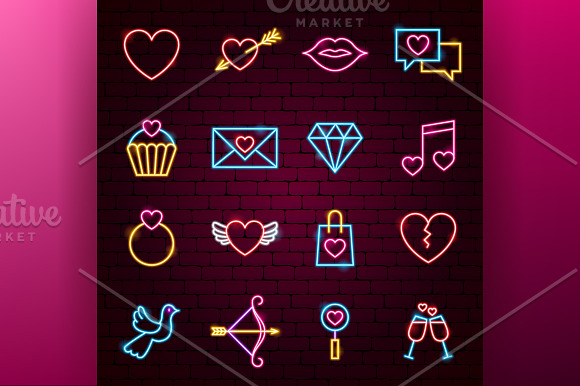 Valentine's Day Neon in Illustrations - product preview 2