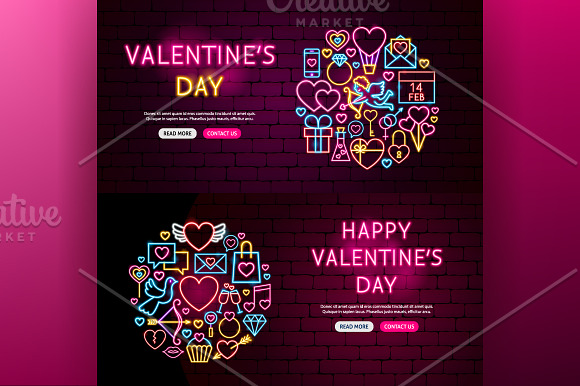 Valentine's Day Neon in Illustrations - product preview 5