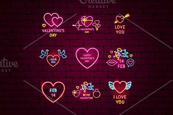 Valentine's Day Neon in Illustrations - product preview 6