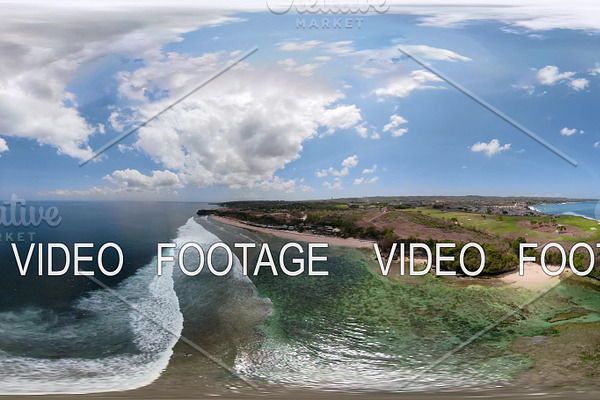 Seascape with beach vr360