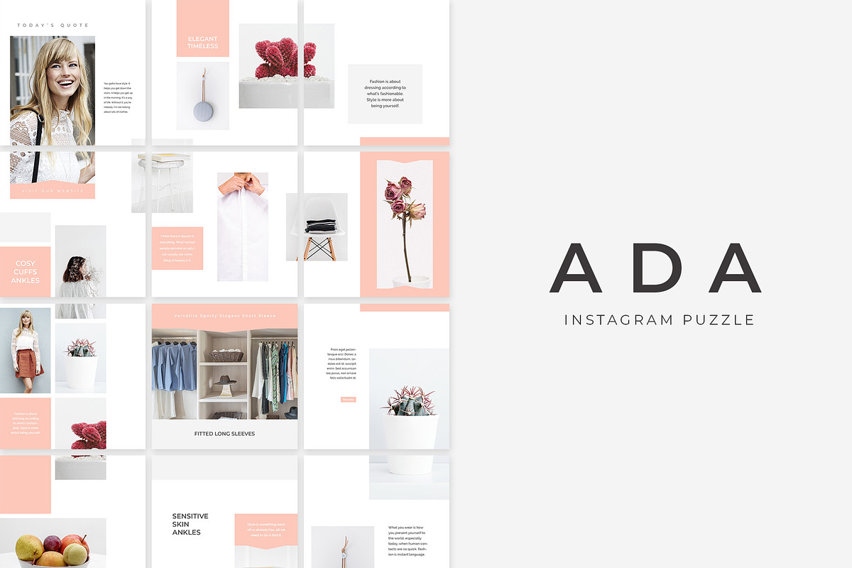 Ada Instagram Puzzle Template in Instagram Templates - product preview 8