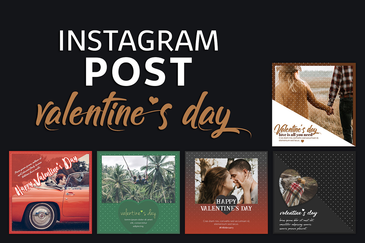 Instagram Post Template - Valentine in Instagram Templates - product preview 8